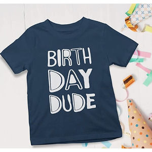 Birthday Dude navy blue tshirt 4T